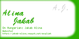 alina jakab business card